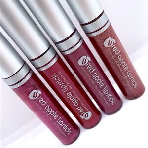 NIB Red Apple Lipstick Lipgloss Gift Set (4)